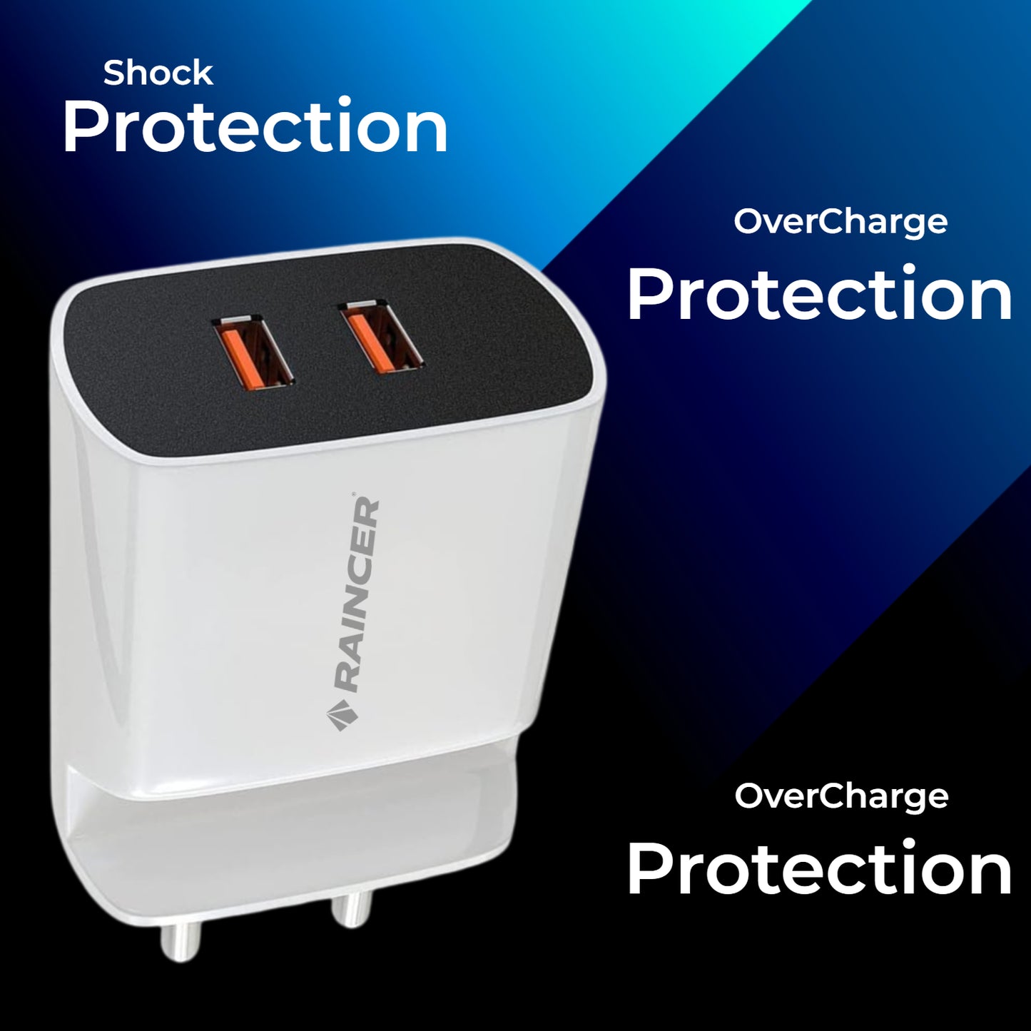 Raincer® 2.4A Fast Charger with Holder
