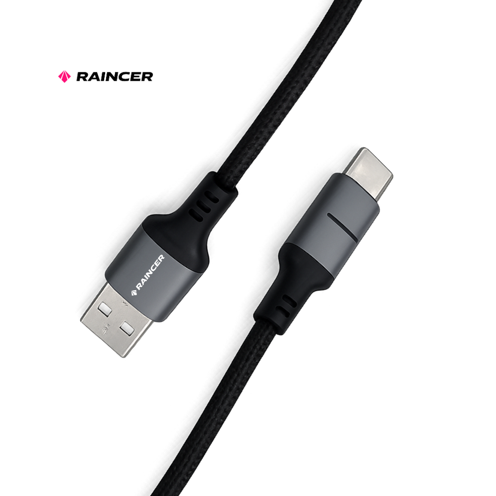 Raincer Silk C Lightning Metal Cable – Durable Braided Fast Charging & Data Sync Cable