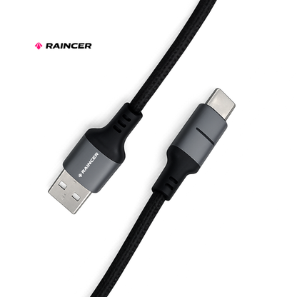 Raincer Silk C Lightning Metal Cable – Durable Braided Fast Charging & Data Sync Cable