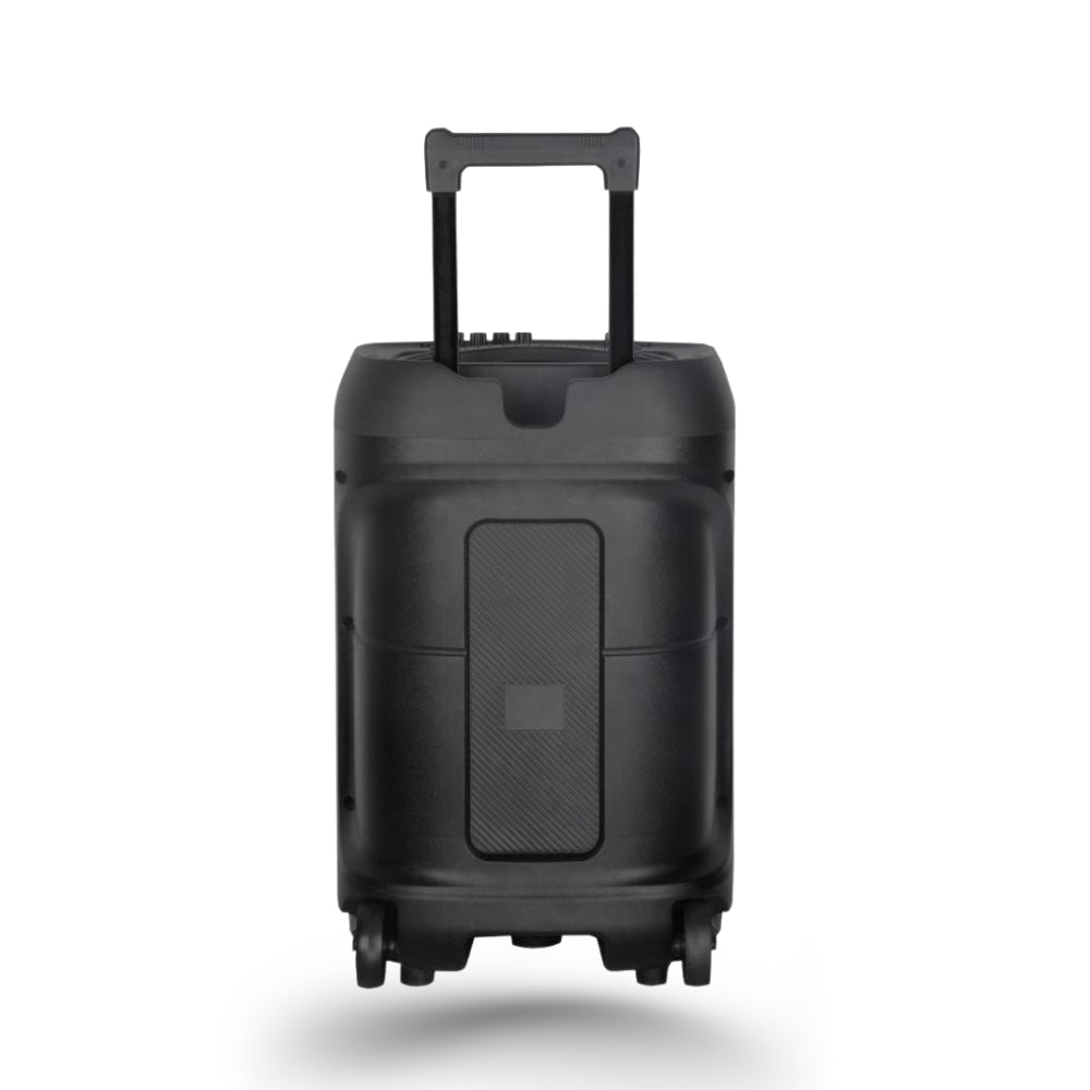 Raincer 160W Powerful Bass, Long Back Up,  RGB Lights, Bluetooth, 2 Wireless Mic With  Trolley  Best DJ-Style Sound Party Speaker