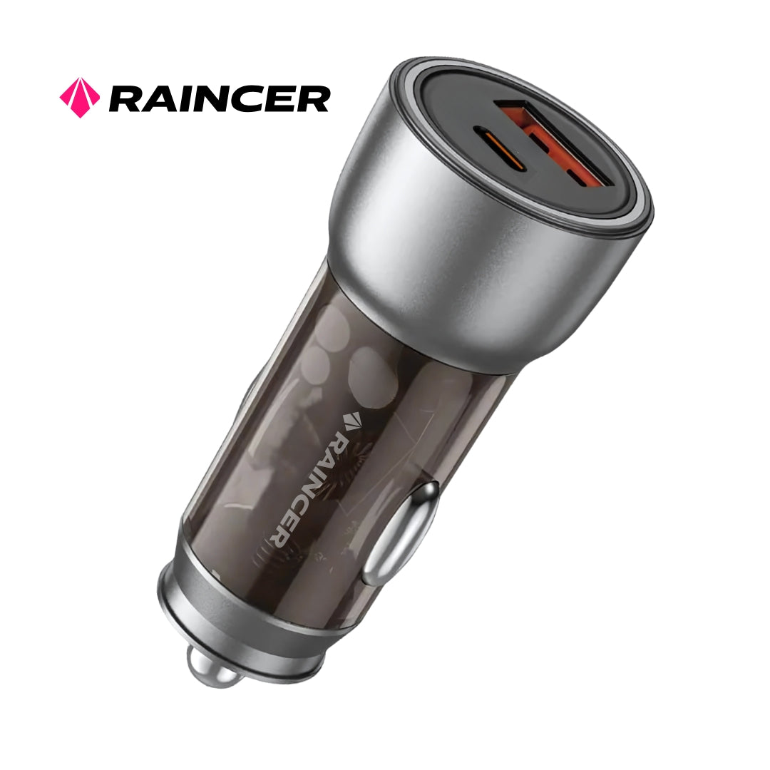 Bull fast Car charger double port (type C 20W PD +33W USB) Quick charging travel adapter compatible with all smart phones